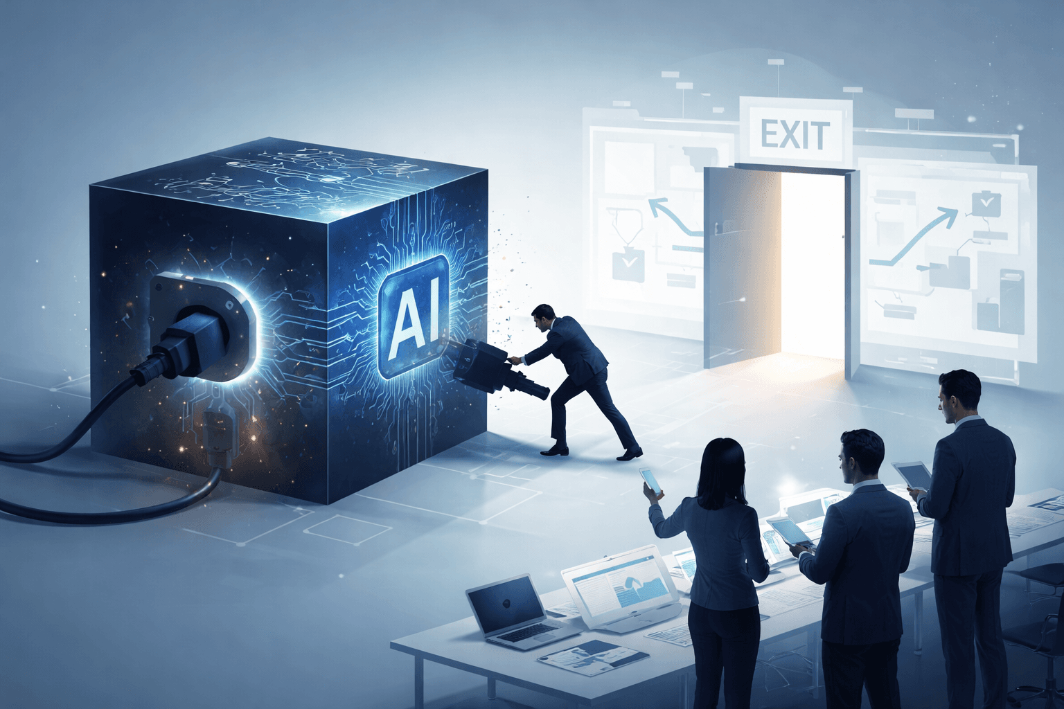 Når en AI-tjeneste lukker, er det jeres exit-plan der bliver testet