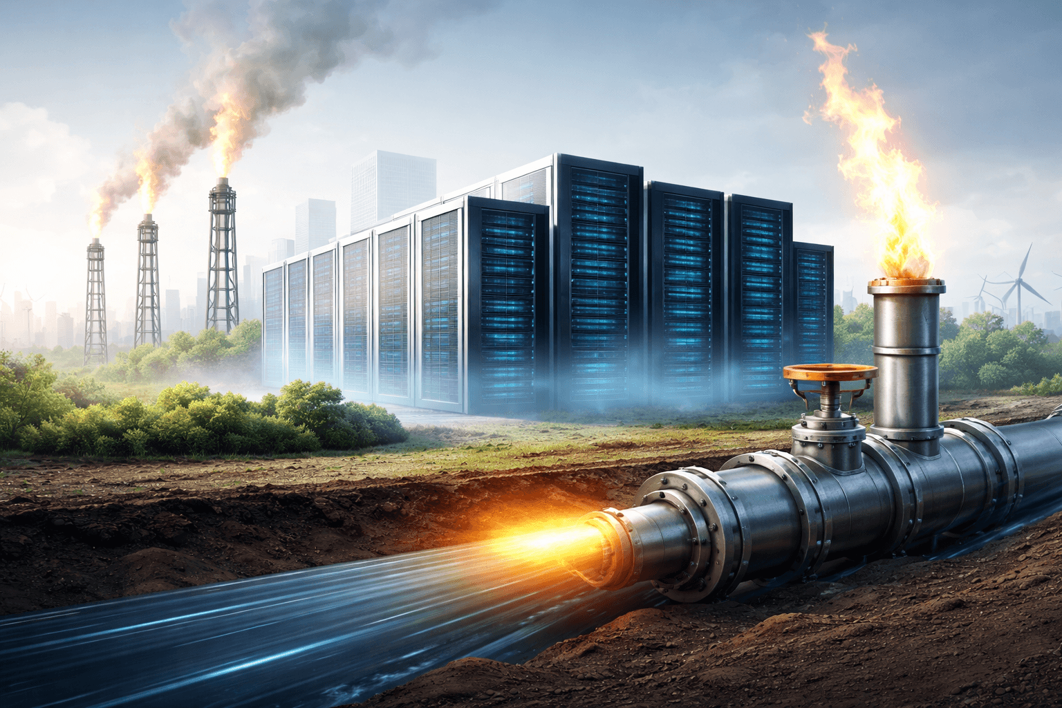 AI-datacentre jagter naturgas, og regningen kan ende hos andre