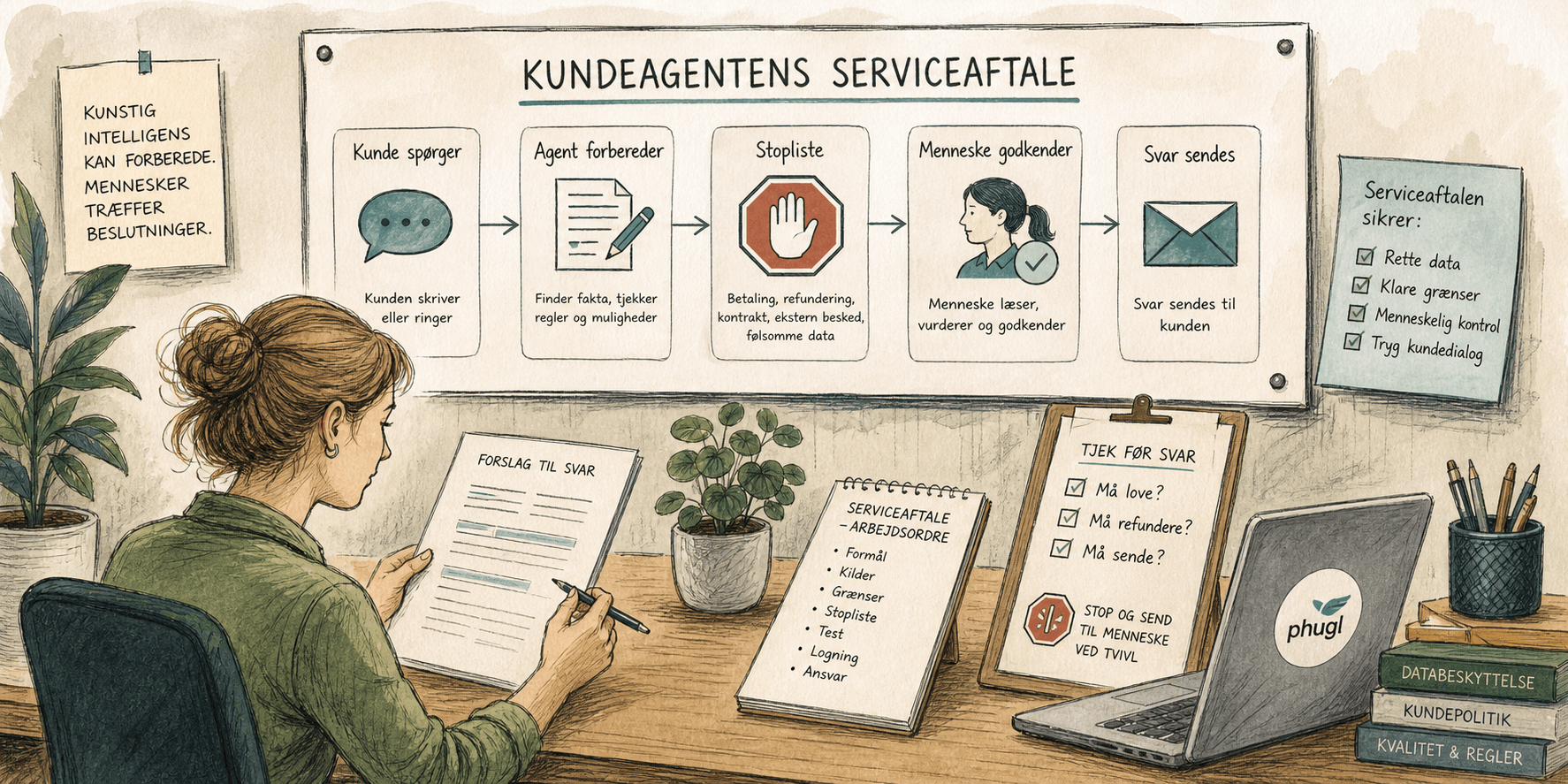 Kundeagenten skal have en serviceaftale
