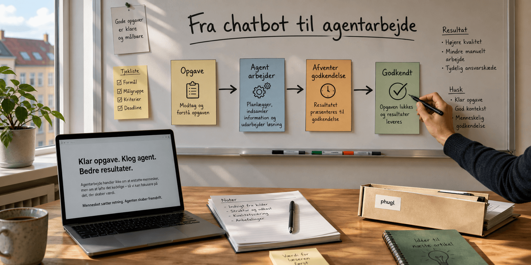 Fra chatbot til agentarbejde: hvad der faktisk ændrer sig